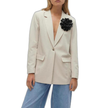 Vero Moda Beige Polyester Blazer Vero Moda