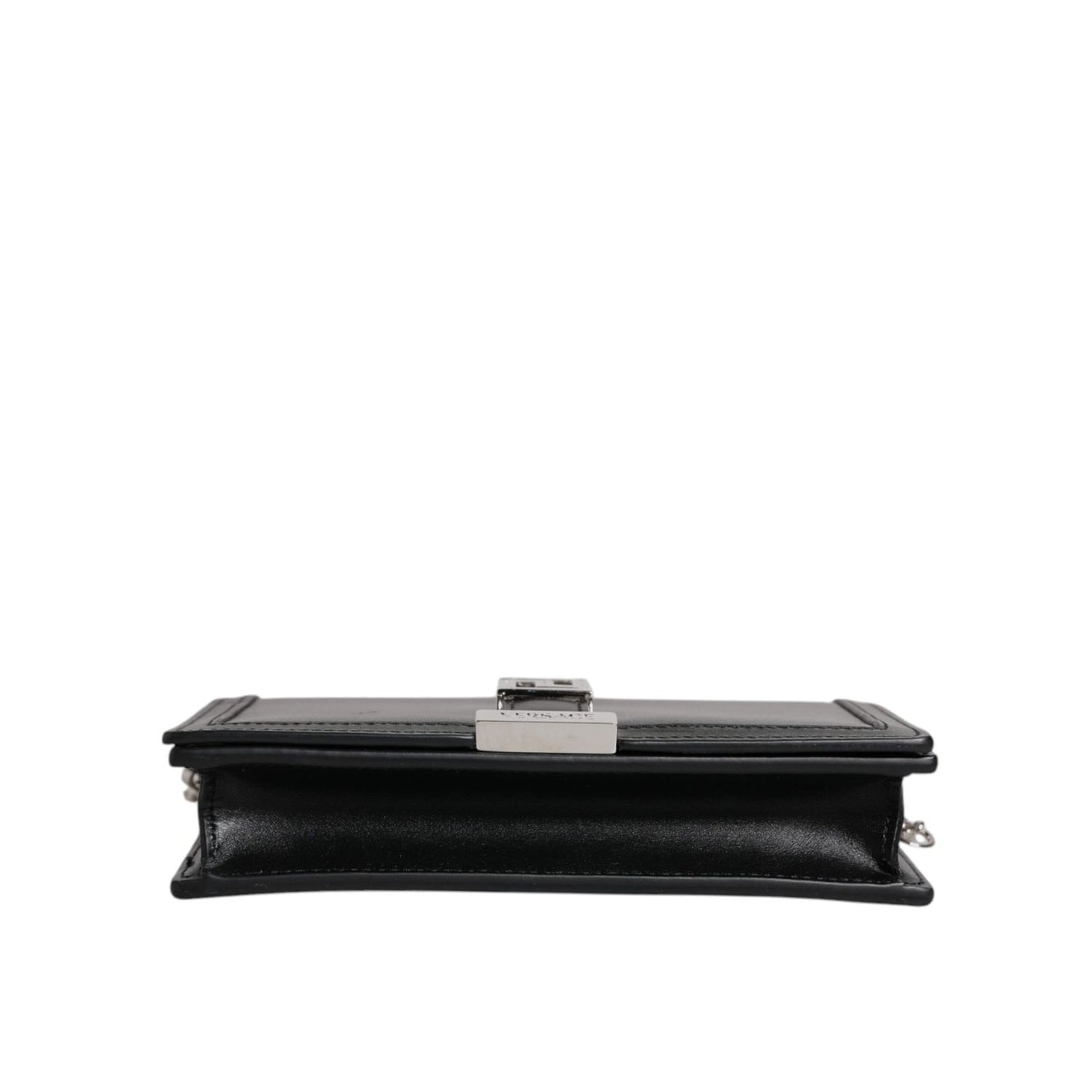 Versace Black Calfskin Leather Chain Strap Shoulder Crossbody Bag Versace