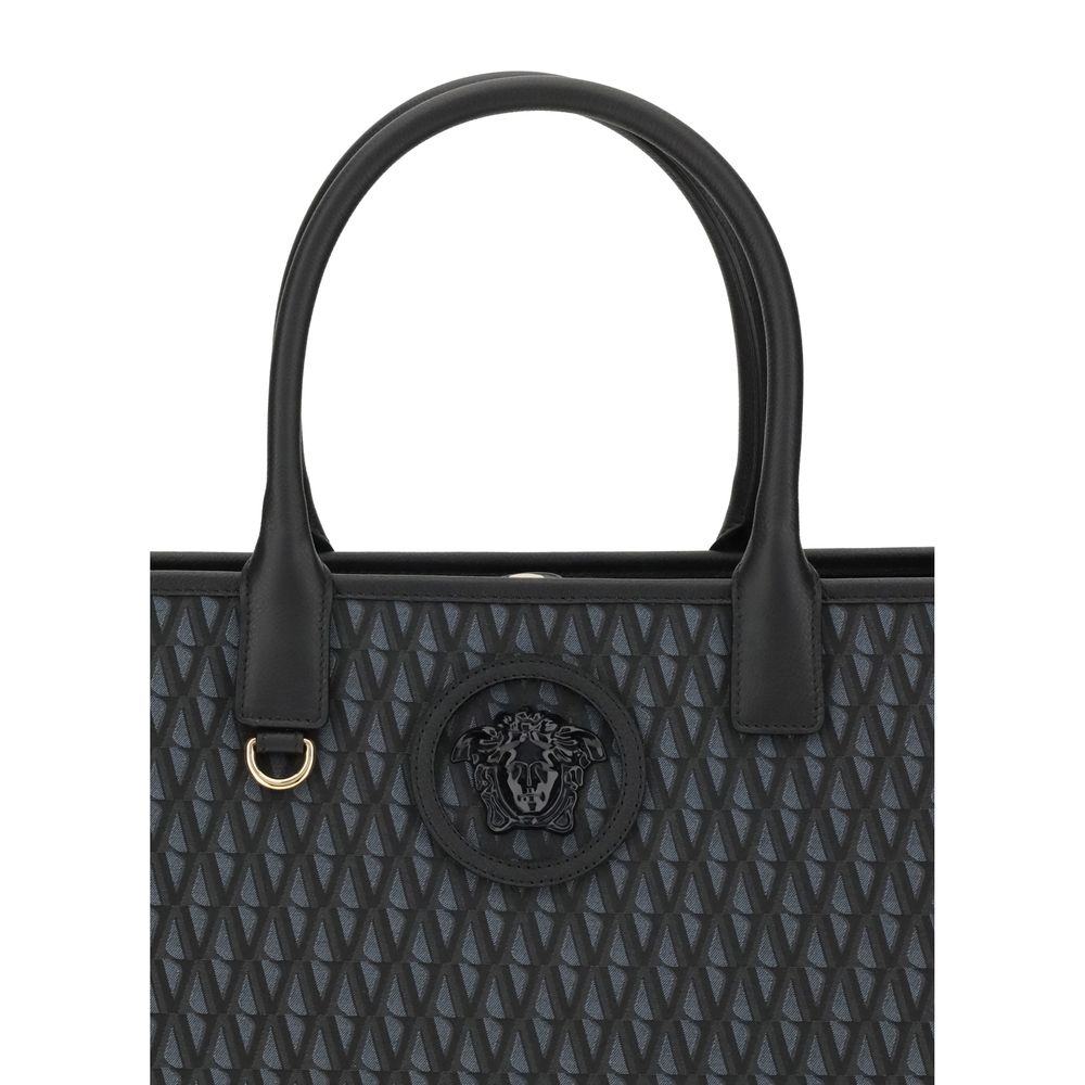 Versace Black Cotton Handbag Versace