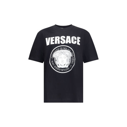 Versace Black Cotton T-Shirt Versace