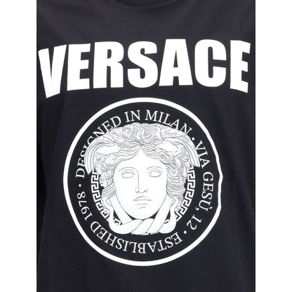 Versace Black Cotton T-Shirt Versace