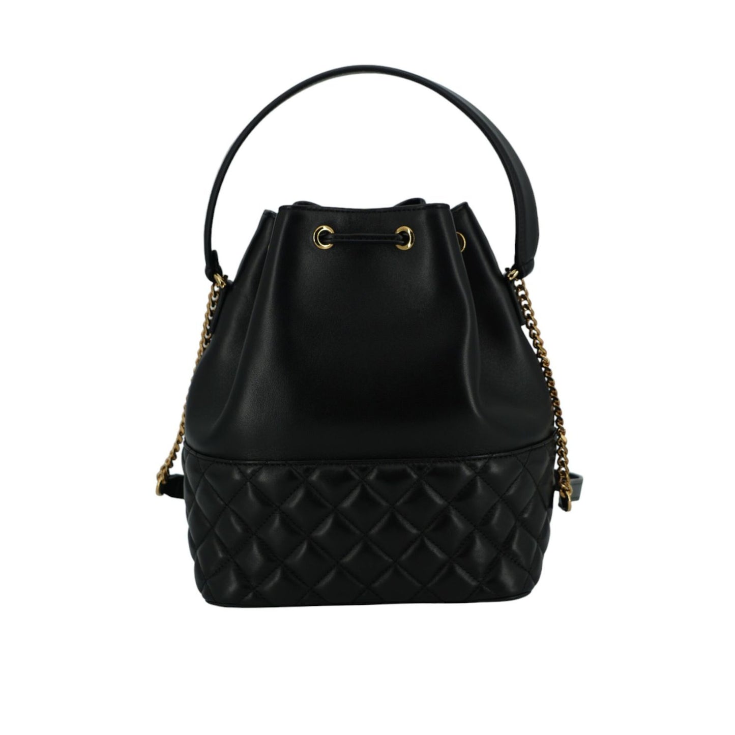 Versace Black Lamb Leather Bucket Shoulder Bag Versace
