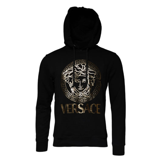 Versace Black Medusa Cotton Hoodie Pullover Sweatshirt Sweater Versace