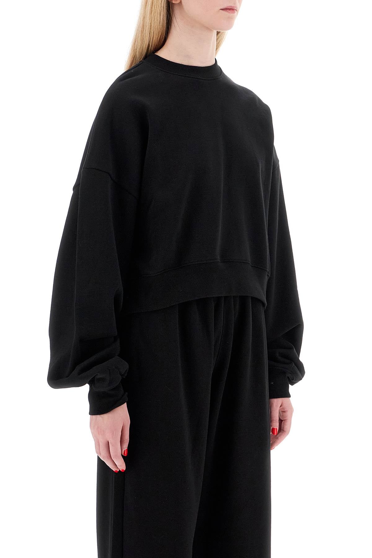 Wardrobe.Nyc 'cropped sweatshirt with puffed sleeves Topwear Wardrobe.Nyc