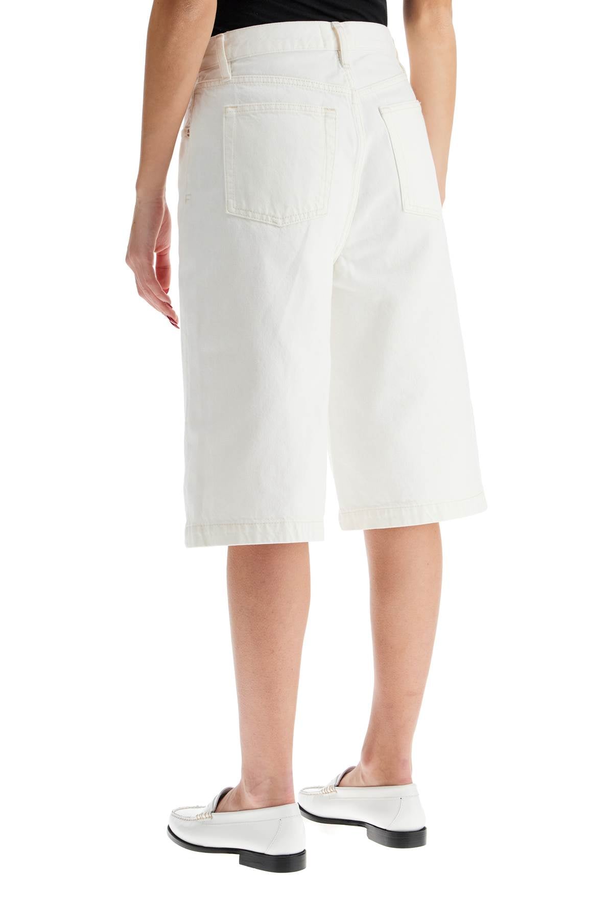 FRAME flared denim bermuda shorts. Short trousers FRAME