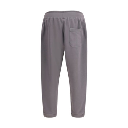 Y-3 Gray Cotton Joggers (Workout Pants) Y-3