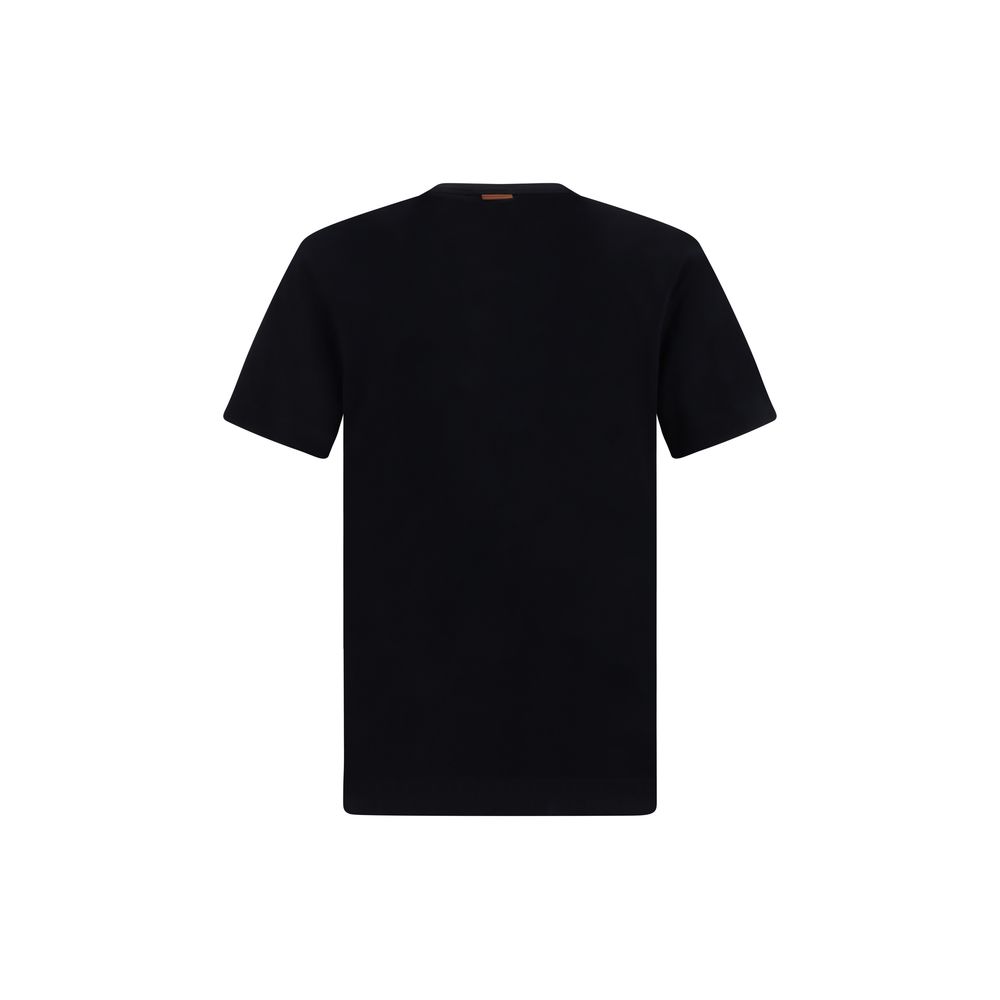 ZEGNA Black Cotton T-Shirt ZEGNA