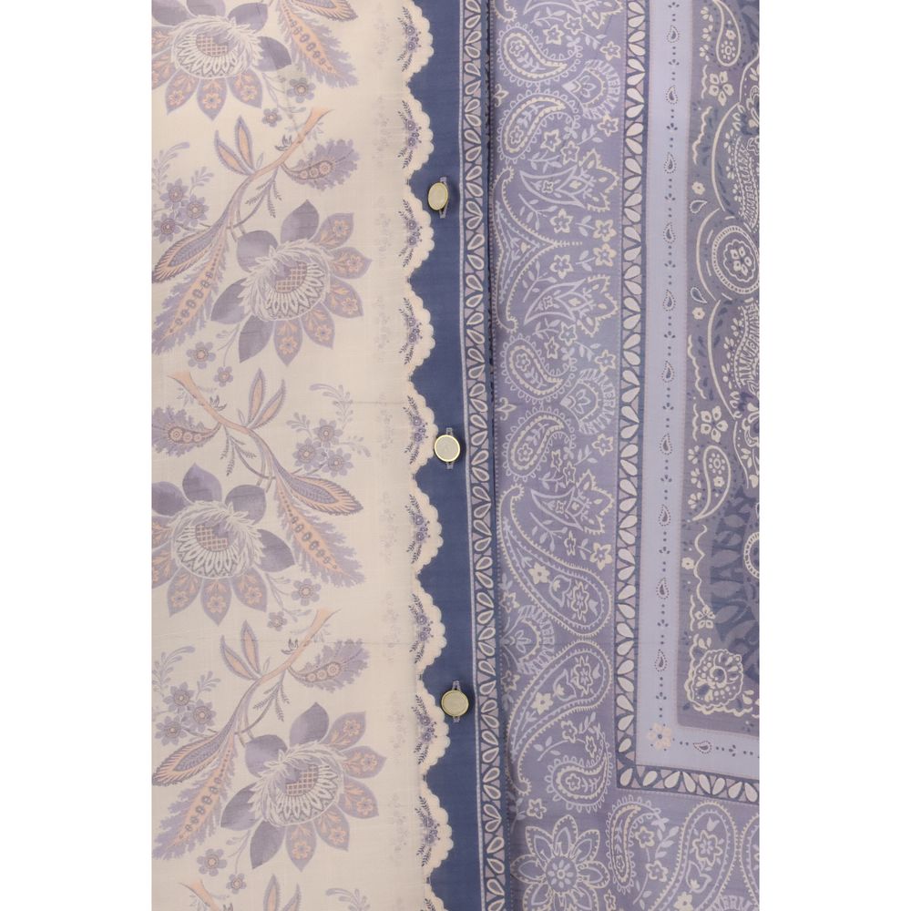 Zimmermann Purple Cotton Pattern Shirt Zimmermann