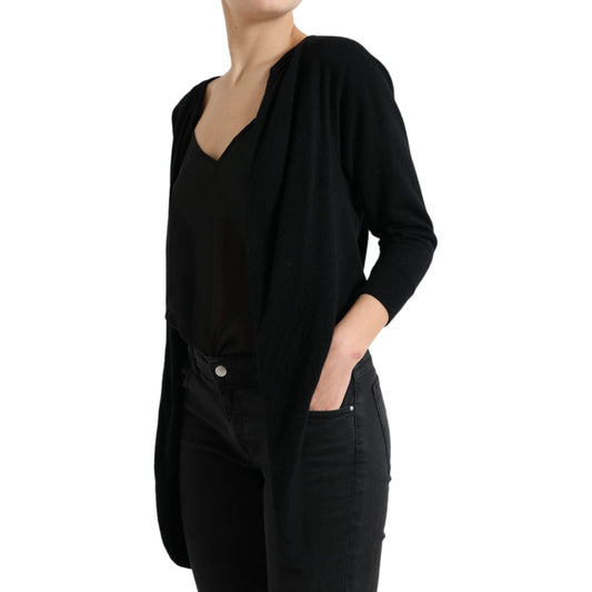 Dolce & Gabbana | Black Cardigan Cashmere Long Sleeves Sweater| McRichard Designer Brands   