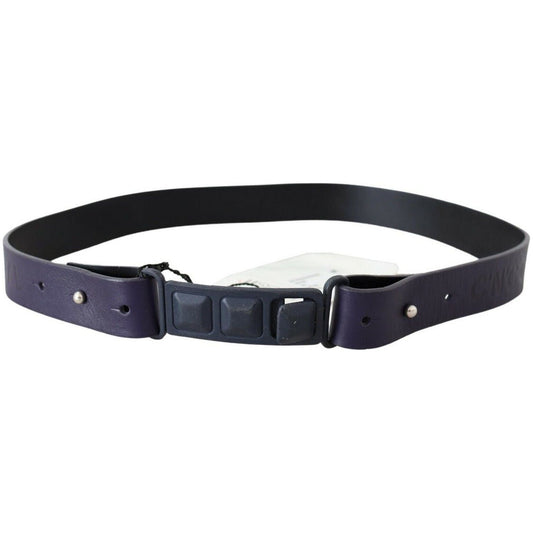 Black Leather Normal Logo Buckle Waist Belt WOMAN BELTS Costume National